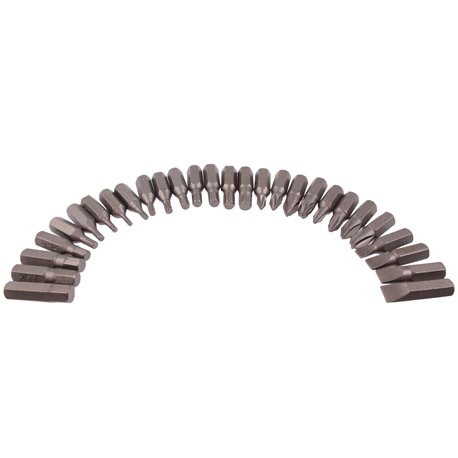 Cr-V súprava krátkych bitov 29 kusov. 1/4' 25 mm magnet