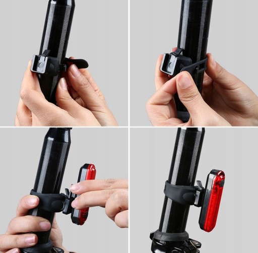 LAMPA cyklo baterka ZADNÁ LED USB, sedlovka E088