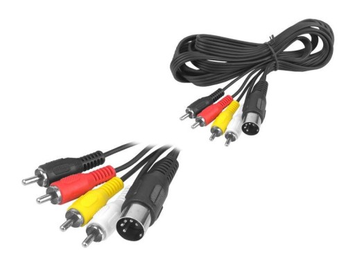 Audio kábel DIN kábel 4x RCA Cinch 1,5 m pre gramofónový zosilňovač Tower