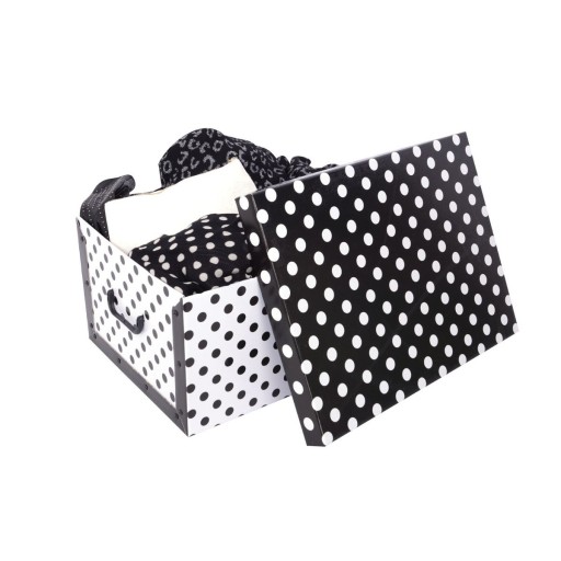 Kartónová krabica MAXI BLACK DOTS