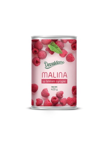 Devaldano Malina v sirupe light 400g