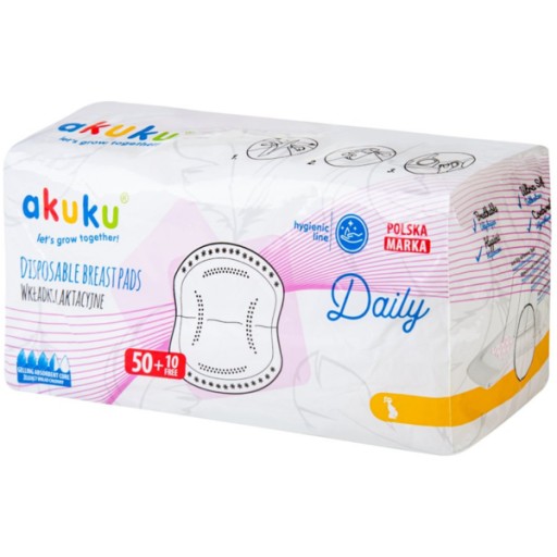 AKUKU LAKTAČNÉ VLOŽKY DO PODPRSENKY 60 KS