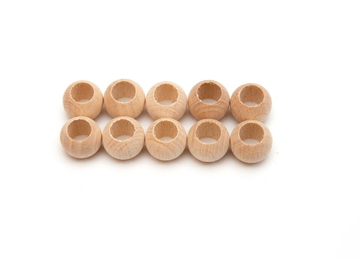 Korálky Drevené korálky s MEGA dierkou 14 mm PL