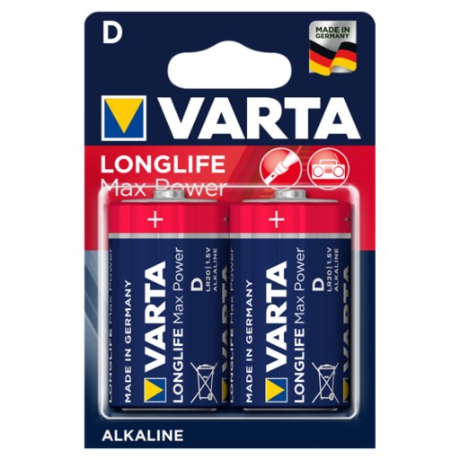 2 ks batérií VARTA LR20 D LongLife Max Power