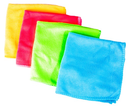 4x MÄKKÁ HANDRKA Z MIKROVLÁKNA 30x30 NA ČISTENIE KUCHYNE V AUTE