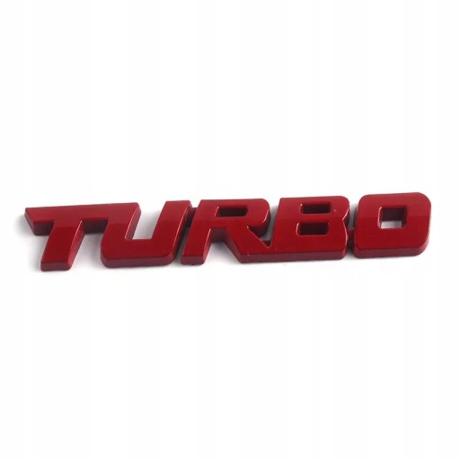 Emblém Turbo, optika turbíny, červený štýl, RED INSTRUCTION Speed Hit