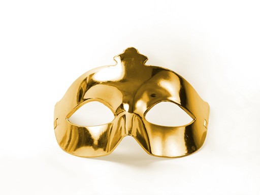 Zlatá benátska maska Karnevalový maškarný ples