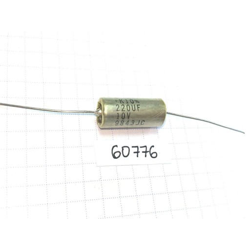 Tantal 220uF 10V 9x20 10% KEMET T110 os.