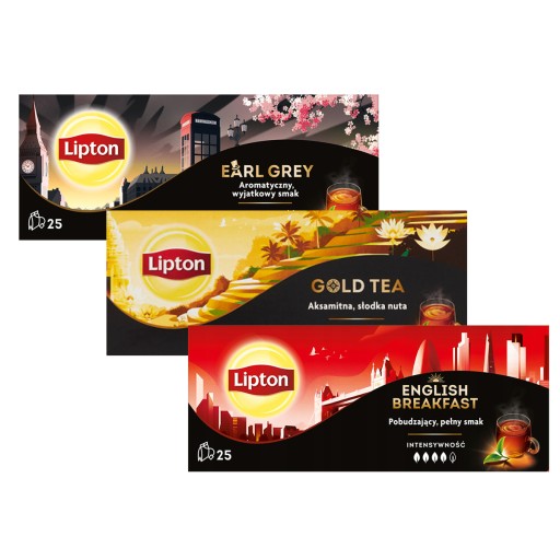Lipton anglický raňajkový čierny čaj 50 g (25 vrecúšok).