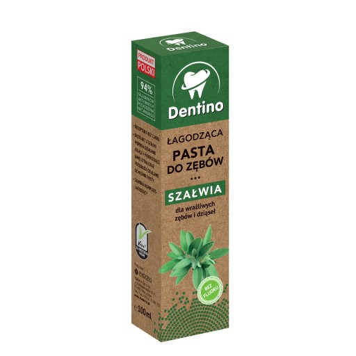 Dentino Upokojujúca zubná pasta Sage bez fluoridu 2x100ml