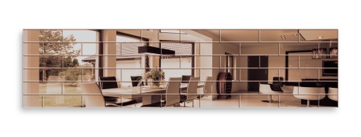 Hnedý zrkadlový obklad BRONZE na stenu, 10x30 fáza