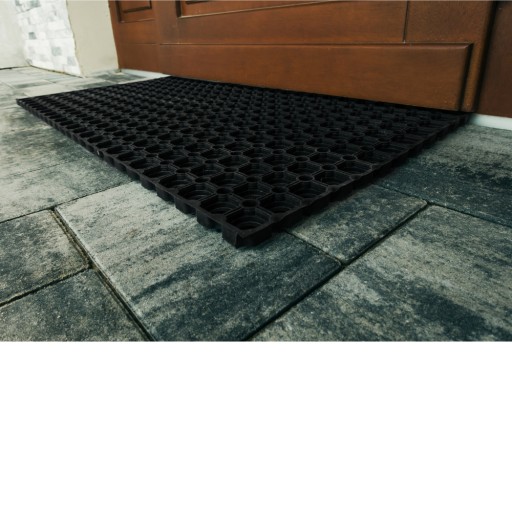 GUMOVÁ ROHOŽKA, PREDRÁŽKOVANÁ, VCHODOVÁ, PROTIŠMYKOVÁ PODLOŽKA, 40x60
