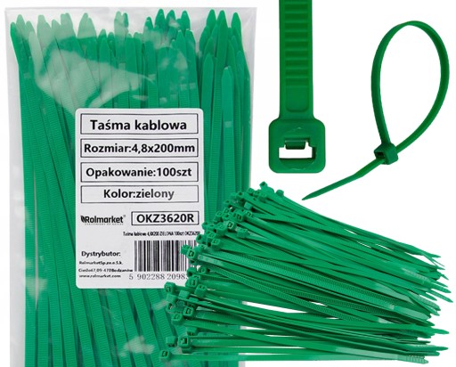 GREEN GARDENING KÁBLOVÉ VIAZAČKY upínacie pásky 4,8mm x 200mm 100ks