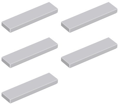 LEGO TILE 2431 TILE 1x4 svetlosivá (5g) 5 ks.