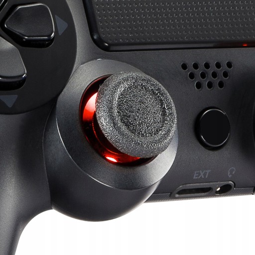 HUBOVÝ OVLÁDAČ ANALOGOVÝ PRE PS4 PS5 PAD ČERVENÝ - LESKLÝ