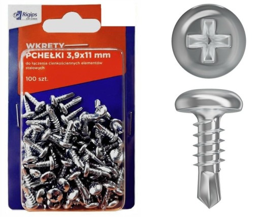 Pchełki skrutky 3,9x11 100 ks Blister 11511866