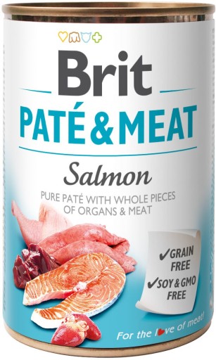BRIT Paté & Meat Salmon - losos v konzerve 400g