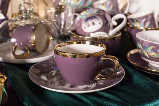 Elegantný porcelánový hrnček Altom Design Aurora Gold 300 ml