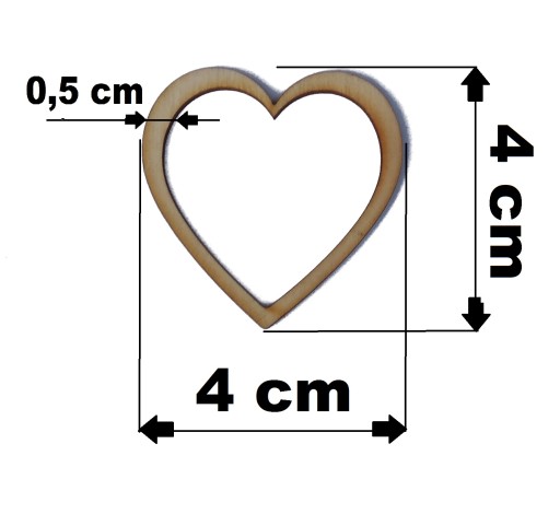 4 cm /15 ks Hearts Obručová základňa Lapač snov Scrabki