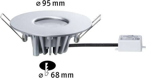 Zápustné bodové svetlo HOUSE LED 4,4W 4000K IP44 230V strieborné PL79667