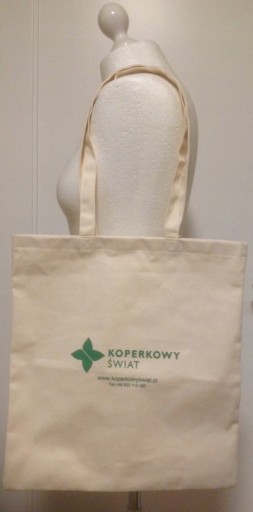 BAVLNENÁ NÁKUPNÁ TAŠKA s logom Koperkowy Świat