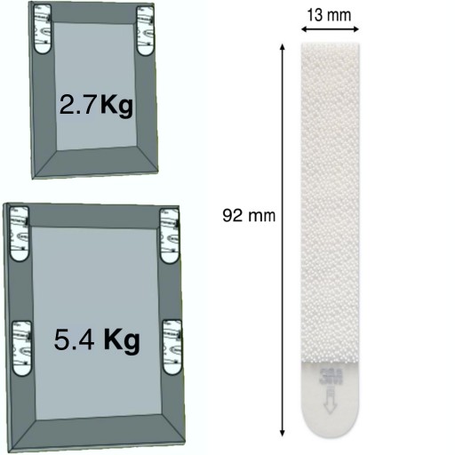 COMMAND 3M VEĽKÝ ÚZKY suchý zips 4 SADA = 8 KS 17207