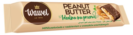 MINI čokoládová tyčinka Arašidové maslo Wawel 37g