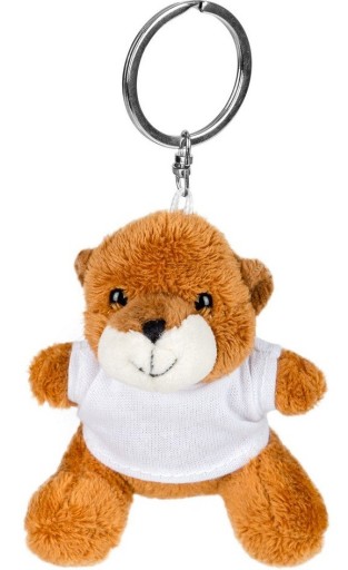 Maskot Keychain Brown Hazel Medvedík v tričku - 8cm