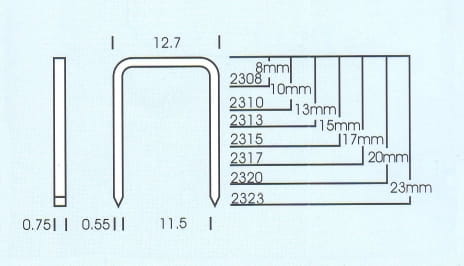 Spony 23/17 mm