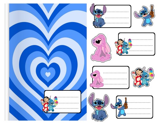 NÁLEPKY NA ZOZNÁMKY 8 ks - STICH STITCH + ZADARMO
