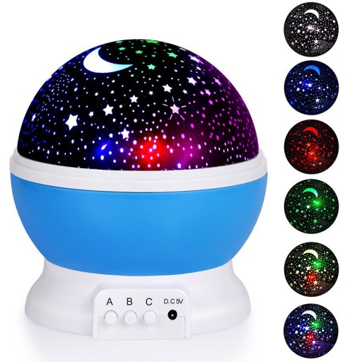 ROTAČNÁ NOČNÁ LAMPA STARS SKY PROJECTOR 2v1