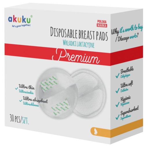 AKUKU TENKÉ ABSORPČNÉ GÉLOVÉ LAKTAČNÉ VLOŽKY 30