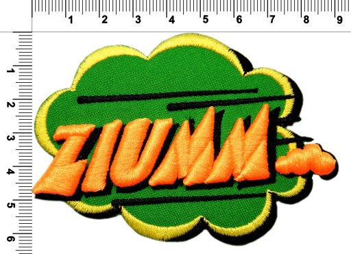 3D vyšívaná termolepiaca náplasť ZUMM GREEN