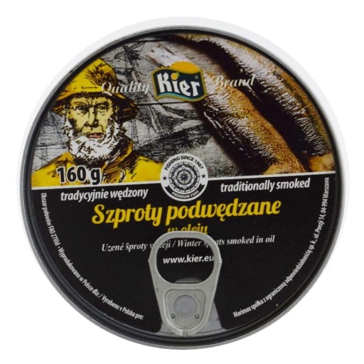 Poľské údené šproty v rastlinnom oleji Sprattus 0,16 kg 160 g KIER