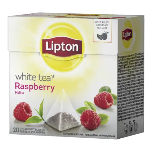 LIPTON PIRAMID biely malinový expresný čaj 20t