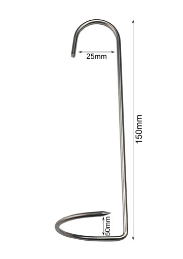 W-315 Háčik Veľké skrutkovacie háčiky na údenie rýb, 15 cm