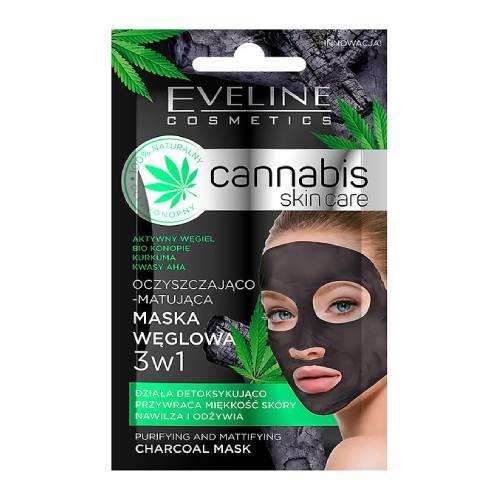 EVELINE Cannabis Carbon pleťová maska 3v1, 7ml