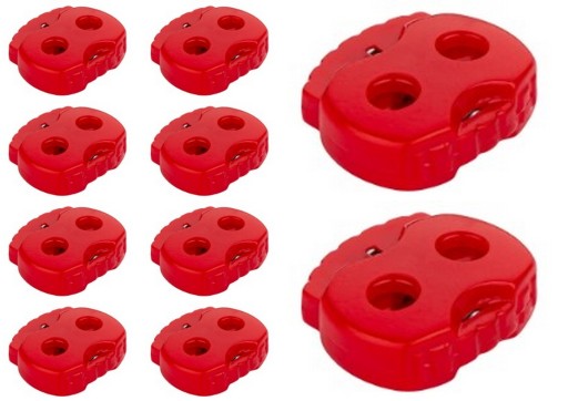 LINE STOPPER KONCOVÁ SVORKA ČERVENÁ 5mm - 10 ks