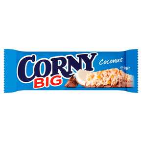 CORNY VEĽKÁ CEREÁLNA TYČINA, KOKOSOVÁ, S MLIEČNOU ČOKOLÁDOU