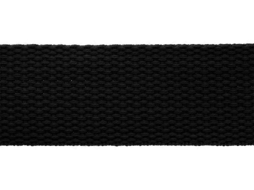 Prepravná páska 32 mm bavlnený popruh, čierny