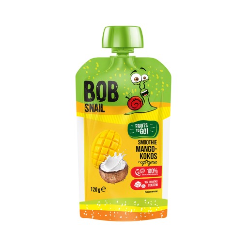 BOB SNAIL SMOOTHIE MUSSE MANGO KOKOSOVÝ CITRÓN 120g