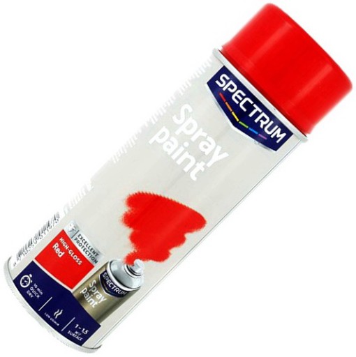 FARBA V STRIEKU ČERVENÝ AKRYLOVÝ LAK 400ML LESK