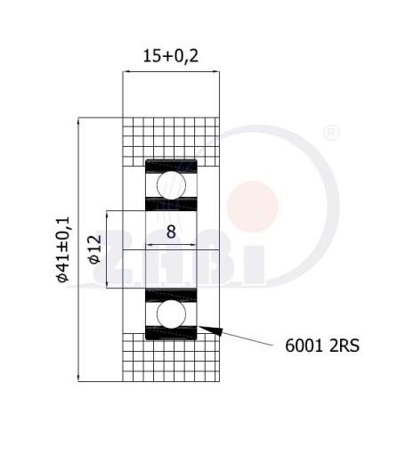 POLYAMIDOVÁ VALIČKA 41x12mm na brány a dvere