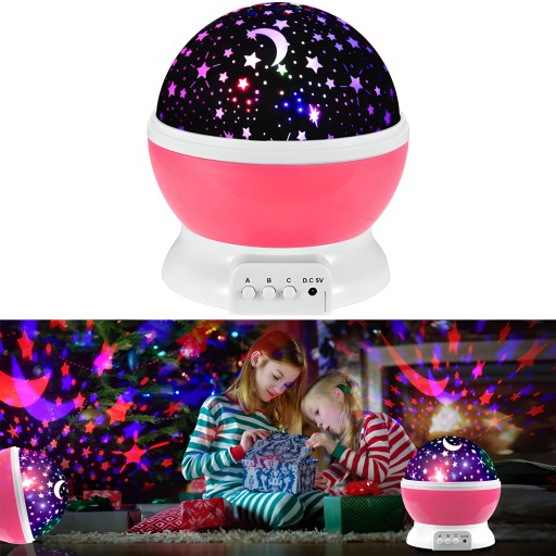ROTAČNÁ NOČNÁ LAMPA STARS SKY PROJECTOR 2v1