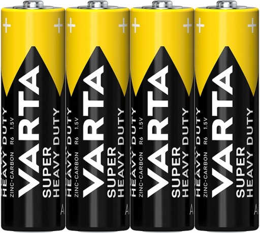 VARTA BATÉRIE AA R6 CARBON-ZINC HEAVY DUTY x4