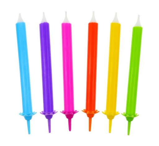 NARODENINOVÁ TORTA FARBA RAINBOW MIX 6 ks