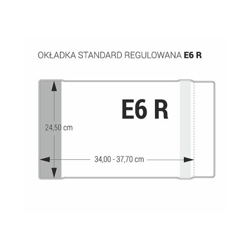Kryt E6R nastaviteľný 24,5cm x 34-37,7cm kryštál