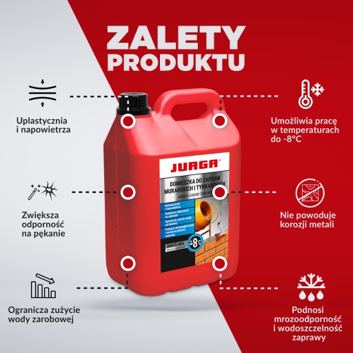ZIMNÝ plastifikátor na murovanie malty prímes plastifikátora JURGA 1L