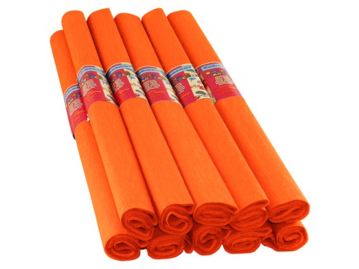 CRIPPED Tissue Paper ORANŽOVÝ TMAVÝ 06 10 ROLLERS