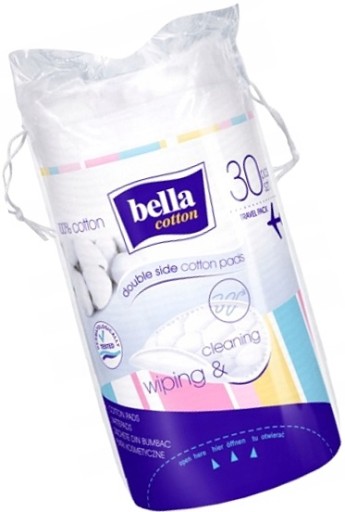 BELLA COTTON Okrúhle kozmetické tampóny 30 kusov